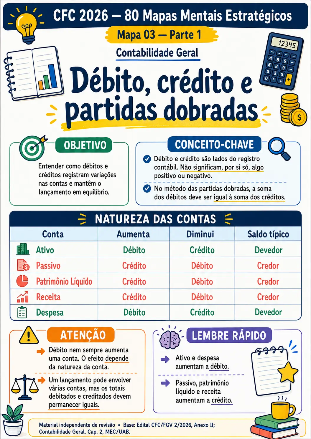 Prévia: Débito, crédito e partidas dobradas